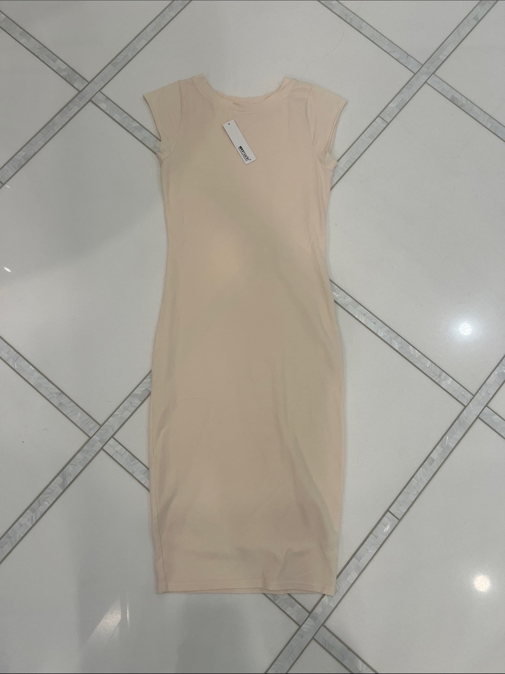LAmade Sleeveless Midi Bodycon Dress - Cream